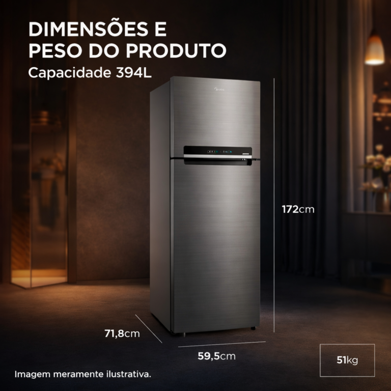 Geladeira Midea Frost Free 394L