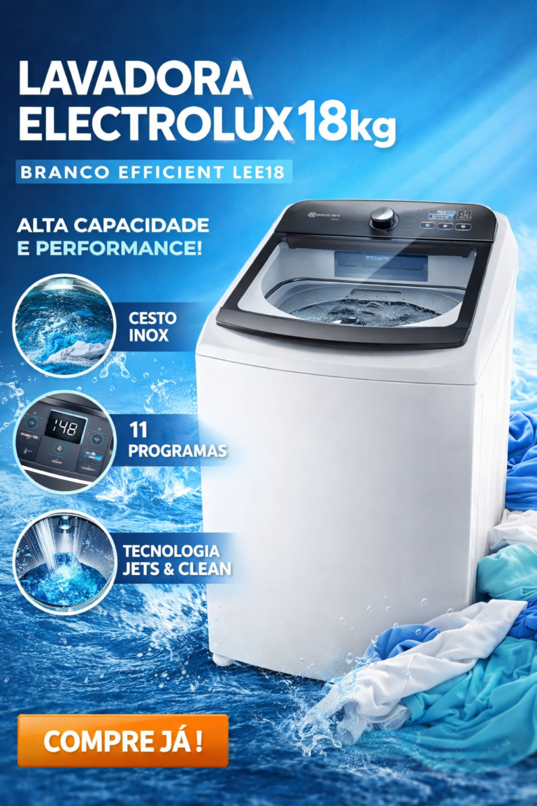 Lavadora De Roupas Electrolux 18kg Cesto Inox